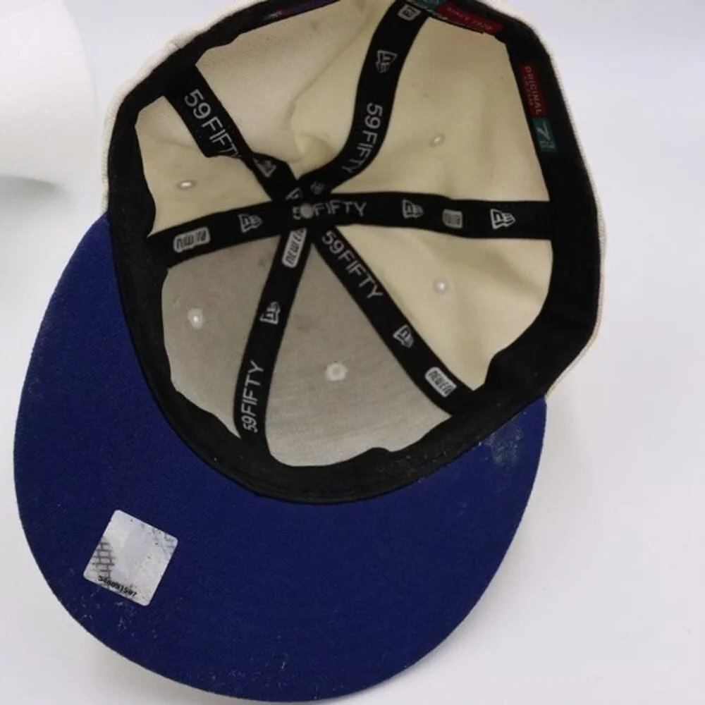 Vintage New Era NBA Fitted Hat Size 7 3/8 - Thrashed, Stained DIY Project Y2K